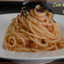 昆布茶で明太子パスタ