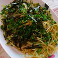 なめこともみ海苔のパスタ by ラブリー白おばけさん