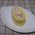 イチゴのロールケーキ。 by mizuhoさん