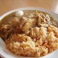 チキンとエリンギのカレー　うずら卵添え　人参タイムご飯 by こづゑさん