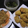 今日の晩御飯：貧乏メニュー（レンコンのはさみ揚げ）