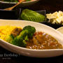 ＊ガルバンゾとホウレン草のカレーwith胡桃・アボカド・モッツァレラチーズ