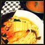キムチ鍋とラーメンのコース。