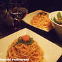 ほっとしよう！　　　仕事の合間にたらこパスタ。