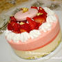 マカロンと苺のIceCheeseCake