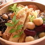 サーモンとエリンギのソテー〜柚子胡椒バター仕立て〜と簡単♪筍土佐煮
