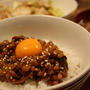 ネギ味噌納豆丼