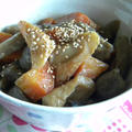 お弁当用作り置きおかず　「胡麻みそ味の煮物」と「鮭の塩焼き」 by コットンさん