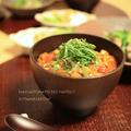 茄子とトマトの夏☆スナミナ丼 by eomotさん