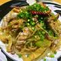 ■イカとしめじと油揚げのオリエンタルパスタ・レシピ／☆4