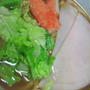 白菜のハムとカニかまラーメン