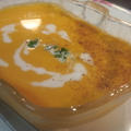 かぼちゃと人参の冷たいスープ　シナモン風味