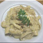 胡麻にんにくレシピ(竹の子のカルボナーラ)
