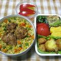 男子高校生のカレー×２丼のお弁当１０．８♪ by 雲母☆きららさん