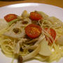 干し野菜のパスタとワイン