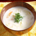 福島県　白菜の牛乳味噌スープ