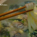 春雨鶏団子鍋。。。と牡蠣卵うどんすき