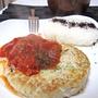 ヘルシーお豆腐ハンバーグ　トマトソース添え