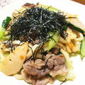 筍と牛のオイスター焼きうどん by chococoさん