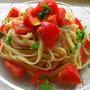 トマトの冷パスタ