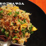 オクラと納豆のチャーハン