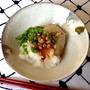 そばがき　納豆と大根おろしのせ