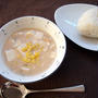 味噌汁リメイク*味噌クリームスープ おにぎり付き
