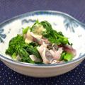 鯵と菜の花の辛子醤油 by 筋肉料理人さん
