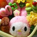 キャラ弁*マイメロのおにぎりでラブリー弁当★おにぎりの作り方！ by トイロさん