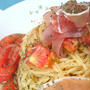 さっぱりトマトと生ハムの冷製パスタ
