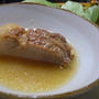 茹で塩豚 no パイタンスープ煮込み