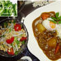 横濱舶来亭★カレーうどん&鮭塩昆布おにぎり＆ゴーヤカレー