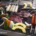 団子も焼くよ！ＢＢＱ♪肉は飛騨牛！ by chococoさん
