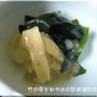 胡麻にんにくレシピ（竹の子とわかめの酢味噌和え）
