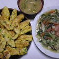 今日の晩御飯：貧乏メニュー（ささみのピカタ、冷蔵庫掃除の野菜で八宝菜） by miltuchanさん