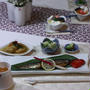 白の和食器で爽やかコーデ☆