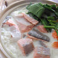 秋鮭と白菜のぽかぽかクリーミー鍋