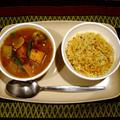 野菜のネパールカレーと人参ライスのセット。 by きー。さん