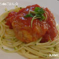 チキンの簡単トマトソース煮！エコパスタ添え♪クリスマスにぴったり☆ by かめ代。さん