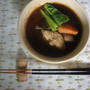おせちの残りいり鶏でお雑煮☆