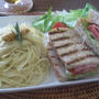 カフェ飯風♪ＢＬＴサンド＆ウニのパスタのランチプレート