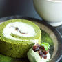 抹茶香る和のシフォンロール　質感キープに絹豆腐を♪