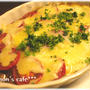 カレー残りで茄子グラタン♪