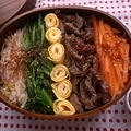 5色ビビンバの曲げわっぱ弁当 by jun◎さん