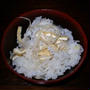 新生姜ご飯。　と　鮎の塩焼き。