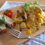 チキンときのこの、かぼちゃクリームパスタ。
