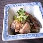 秋ナスと鮭缶の煮浸し 搾菜のせ