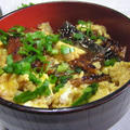 今日の晩御飯（ウナ玉丼、アサリの味噌汁冷奴） by miltuchanさん