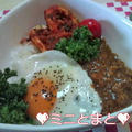 カフェ風キーマカレー☆人参サラダ☆ハニー揚げおさつ by とまとママさん