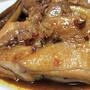 鶏もも肉と牛蒡の照り焼き バルサミコとピンクペパーのたれ。